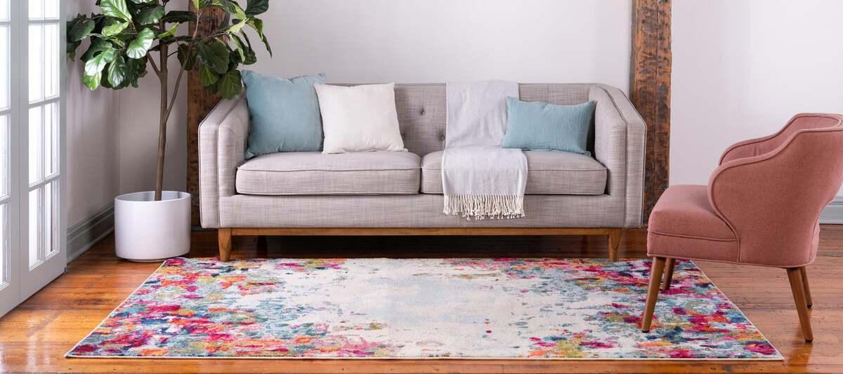Unique Loom Indoor Rugs - Chromatic Coastal 10x13 Rectangular Rug Multi