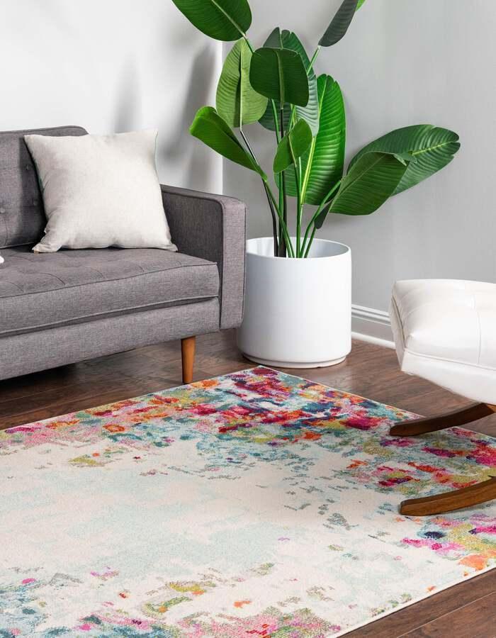 Unique Loom Indoor Rugs - Chromatic Coastal 10x13 Rectangular Rug Multi