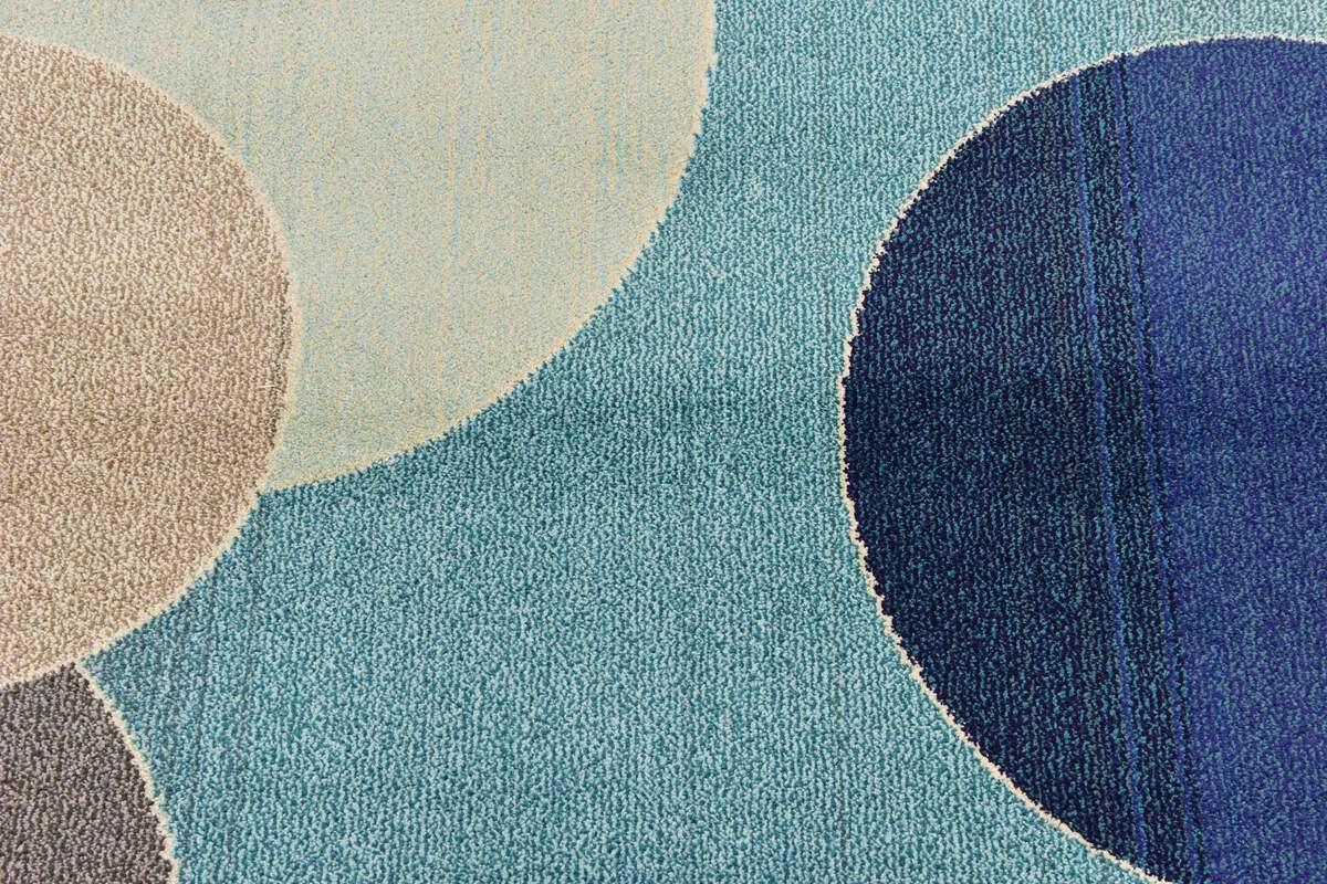 Unique Loom Indoor Rugs - Chromatic Coastal Palace Rectangular Rug Blue