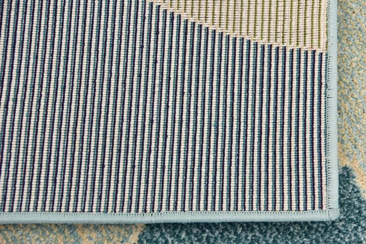 Unique Loom Indoor Rugs - Chromatic Coastal Palace Rectangular Rug Blue