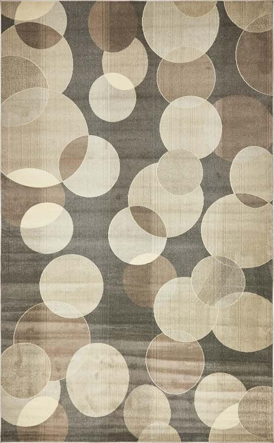 Unique Loom Indoor Rugs - Chromatic Coastal Palace Rectangular Rug Gray