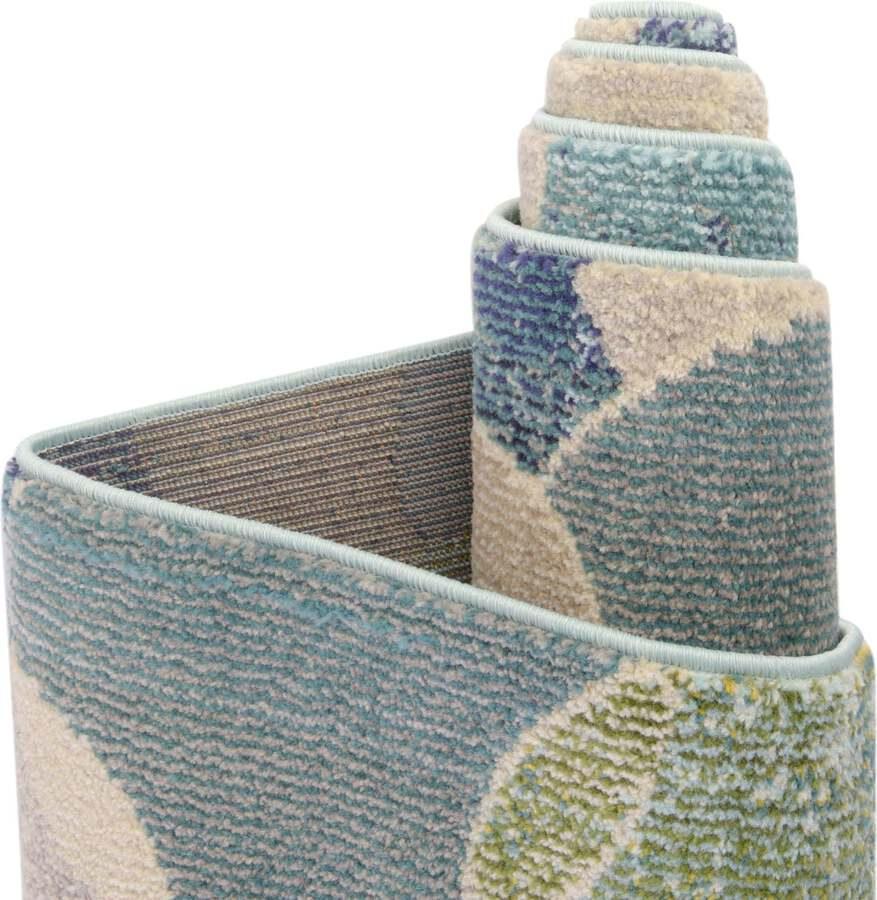 Unique Loom Indoor Rugs - Chromatic Coastal Palace Rectangular Rug Navy Blue