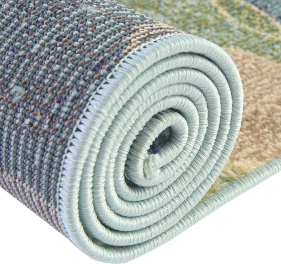 Unique Loom Indoor Rugs - Chromatic Coastal Palace Rectangular Rug Navy Blue