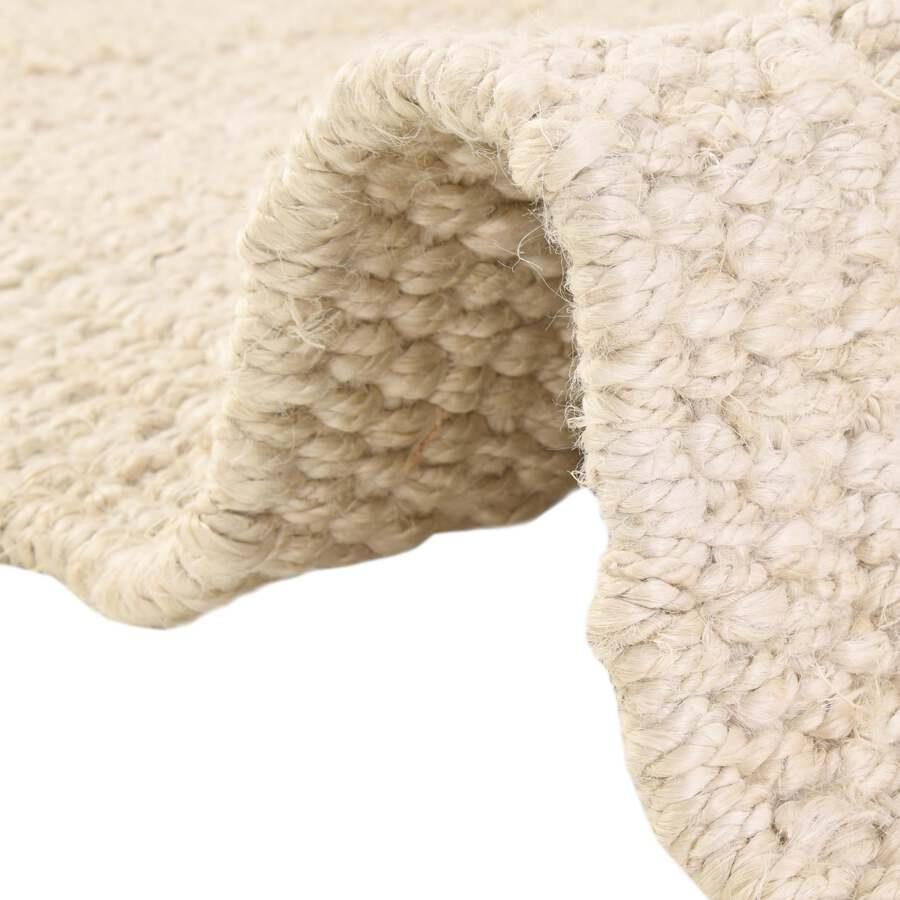 Unique Loom Indoor Rugs - Chunky Jute Beach/Nautical 8x10 Rectangular Rug Ivory