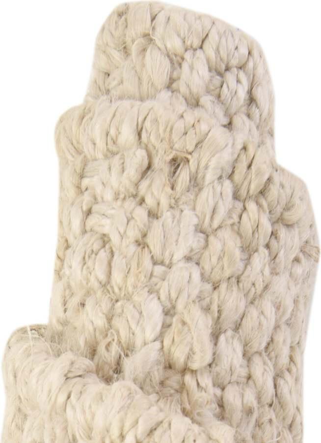Unique Loom Indoor Rugs - Chunky Jute Beach/Nautical 8x10 Rectangular Rug Ivory