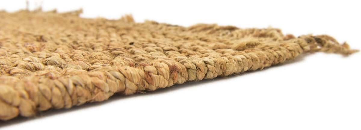 Unique Loom Indoor Rugs - Chunky Jute Beach/Nautical 8x10 Rectangular Rug Tan