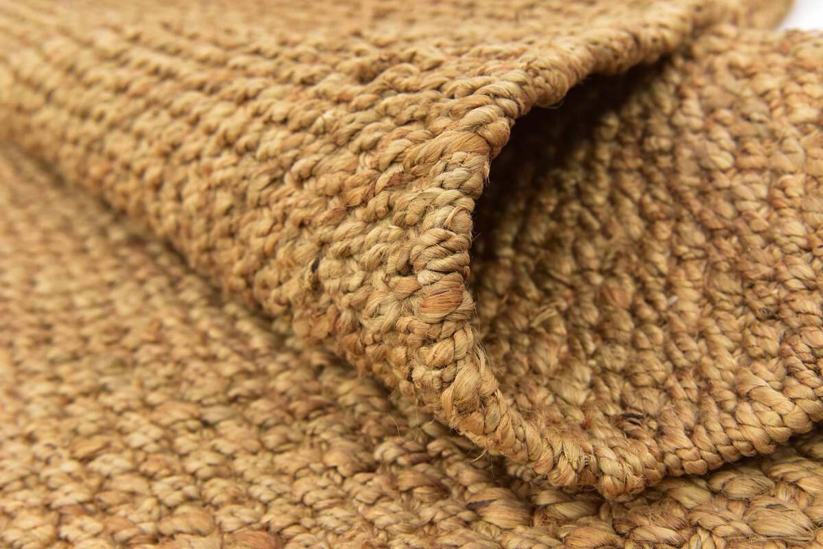 Unique Loom Indoor Rugs - Chunky Jute Beach/Nautical 8x10 Rectangular Rug Tan