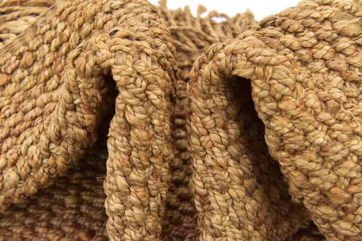 Unique Loom Indoor Rugs - Chunky Jute Beach/Nautical 8x10 Rectangular Rug Tan