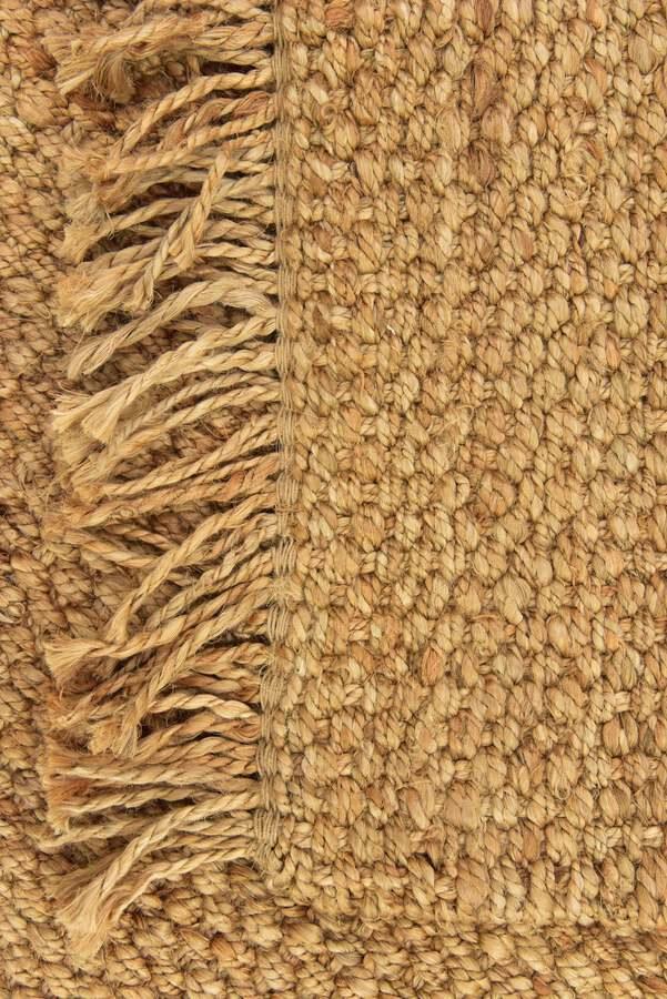 Unique Loom Indoor Rugs - Chunky Jute Beach/Nautical 8x10 Rectangular Rug Tan