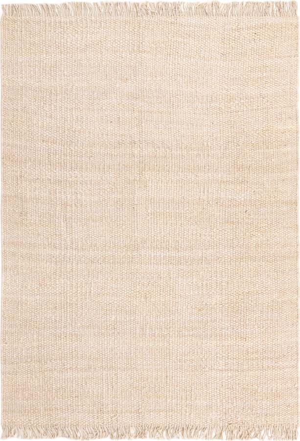 Unique Loom Indoor Rugs - Chunky Jute Beach/Nautical 9x12 Rectangular Rug Ivory
