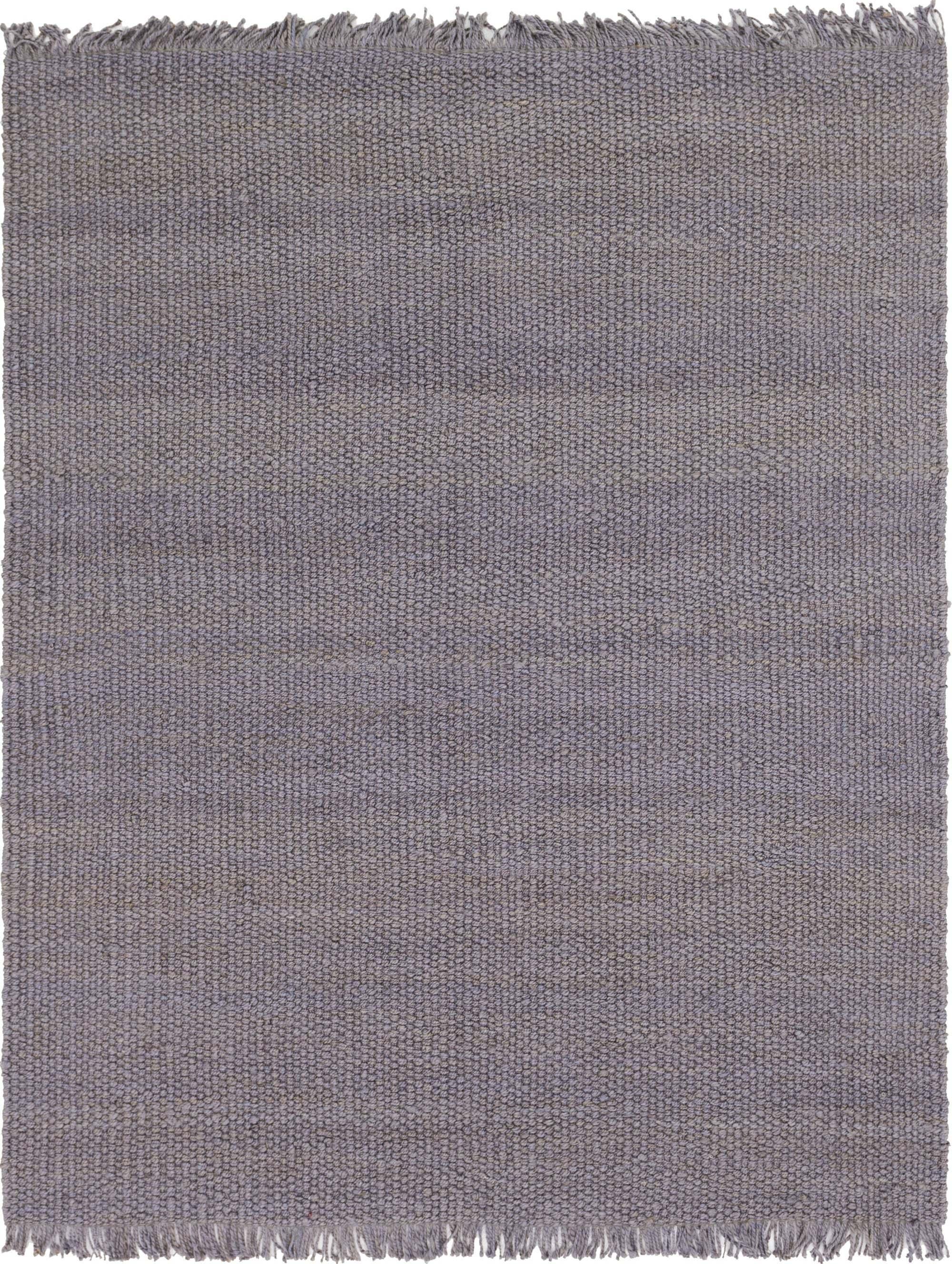 Unique Loom Indoor Rugs - Chunky Jute Solid Rectangular 8x10 Rug Gray