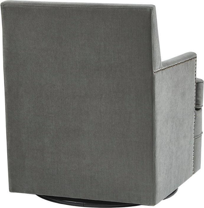 Olliix.com Accent Chairs - Circa Upholstered Swivel Chair Gray