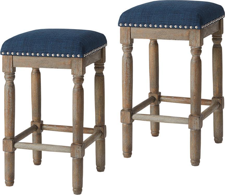 Olliix.com Barstools - Cirque Counter Stool Set of 2 Navy