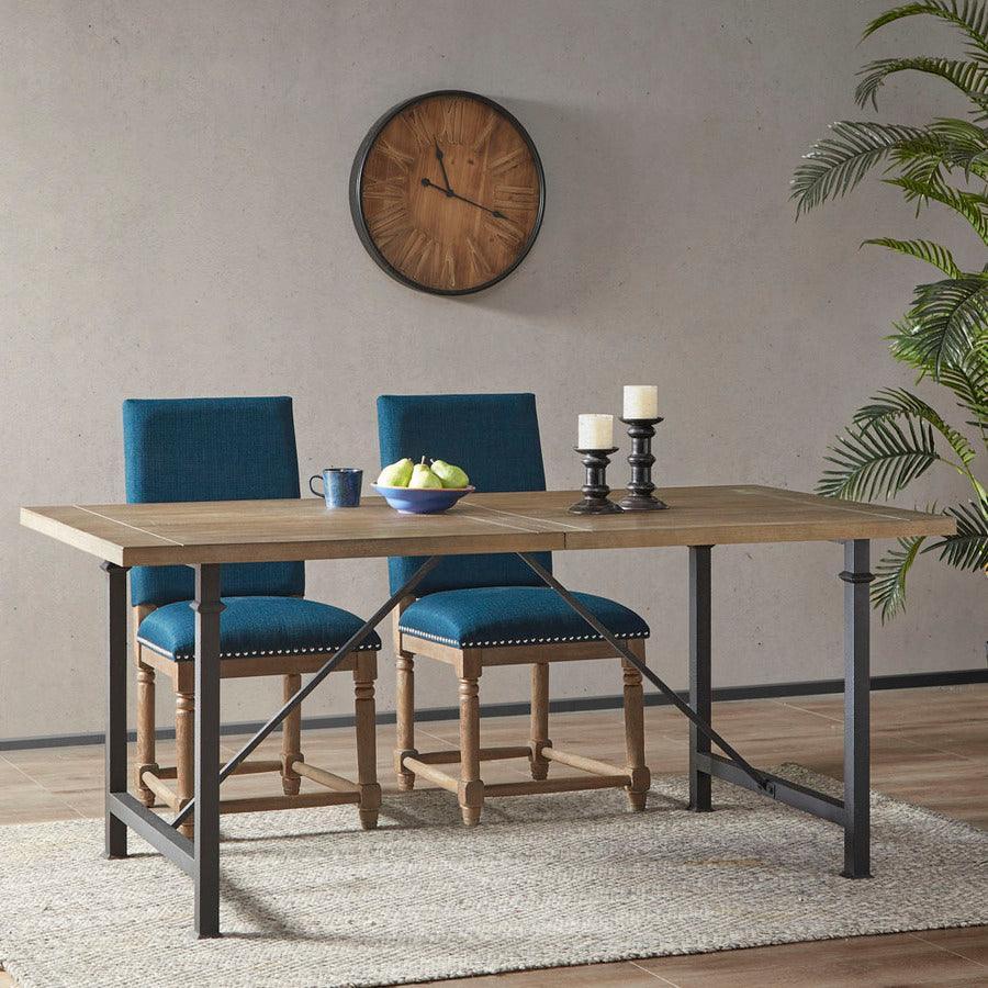 Olliix.com Dining Tables - Cirque Industrial Dining Table with Metal Legs 72W x 36D x 30.25H" Gray