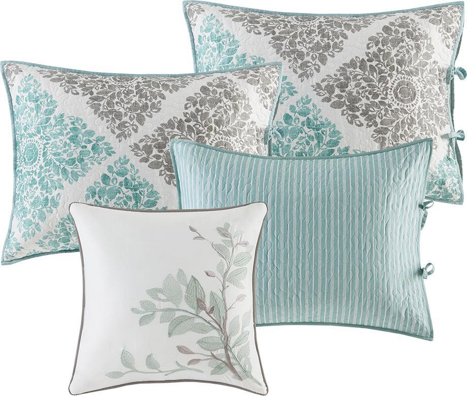 Olliix.com Comforters & Blankets - Claire Daybed 6 Piece Reversible Daybed Cover Set Aqua