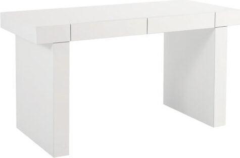 Tov Furniture Desks - Clara Glossy White Lacquer Desk