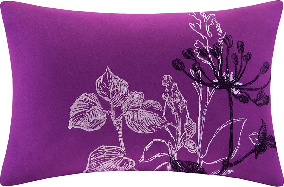 Olliix.com Comforters & Blankets - Claremont Complete Comforter and Cotton Sheet Set Purple Queen