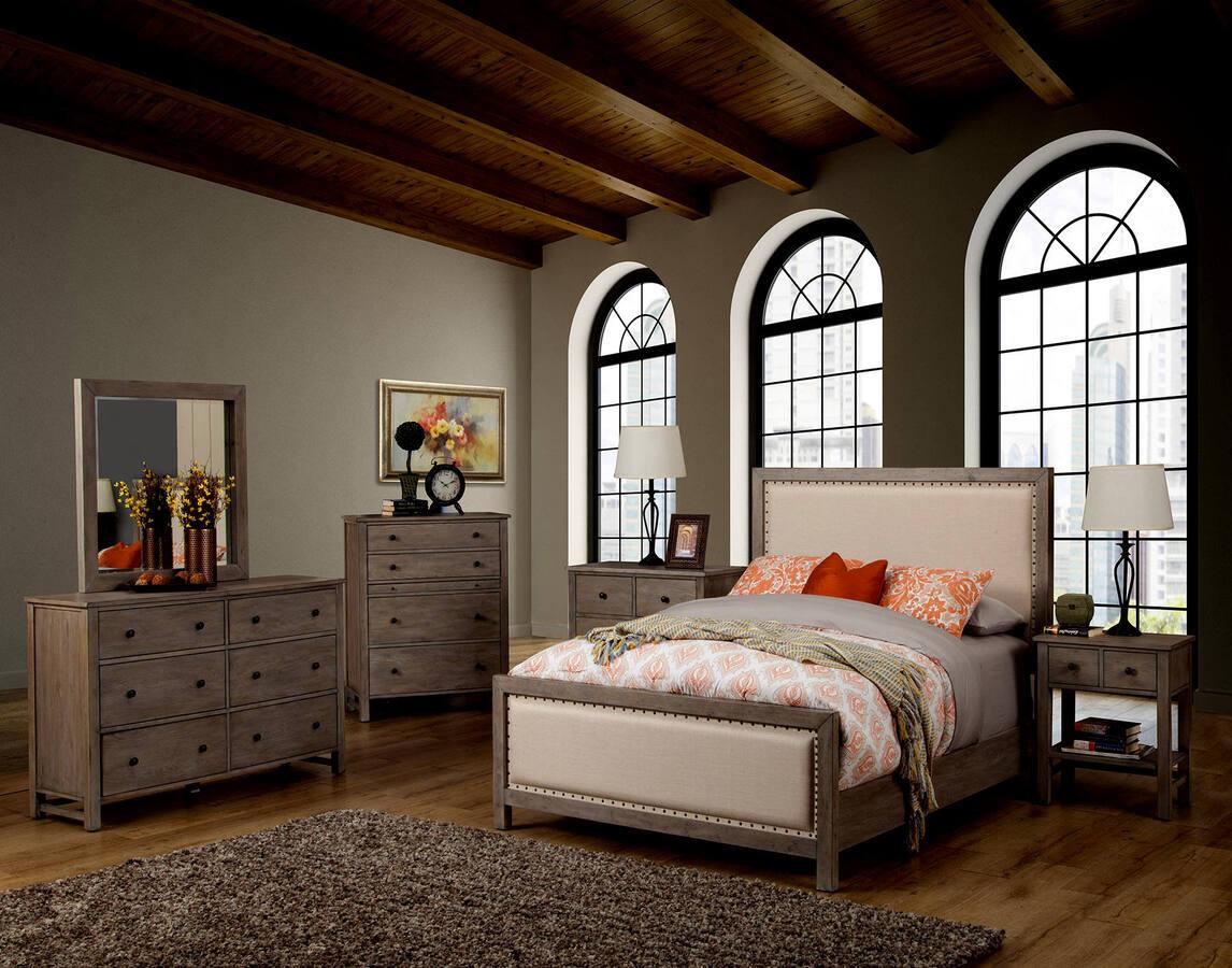 Alpine Furniture Beds - Classic California King Bed Gray
