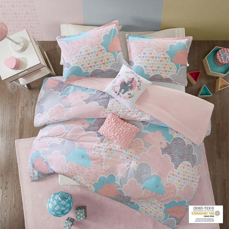 Olliix.com Comforters & Blankets - Cloud Cotton 20 " D Printed Comforter Set Pink Twin