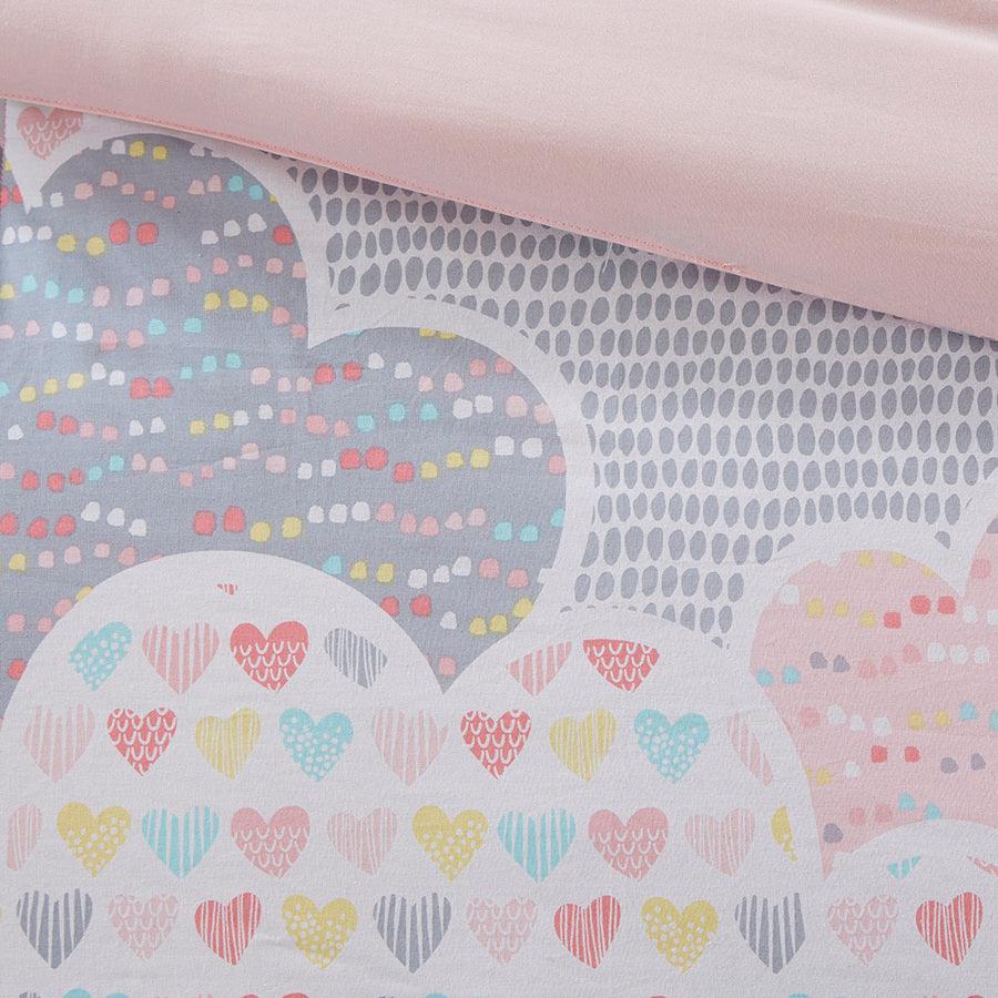 Olliix.com Comforters & Blankets - Cloud Cotton Printed Comforter Set Pink Full/Queen