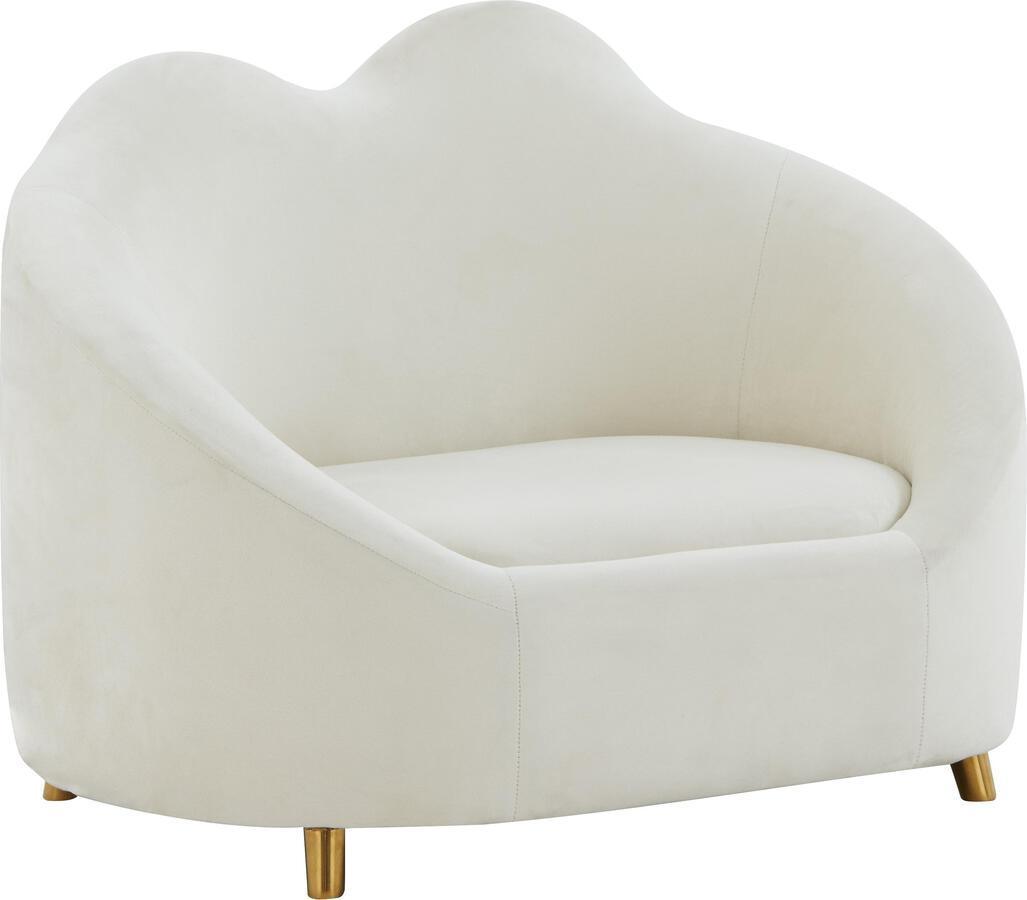 Tov Furniture Dog Beds - Cloud Cream Velvet Pet Bed