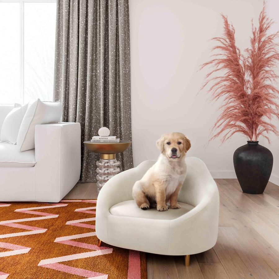 Tov Furniture Dog Beds - Cloud Cream Velvet Pet Bed