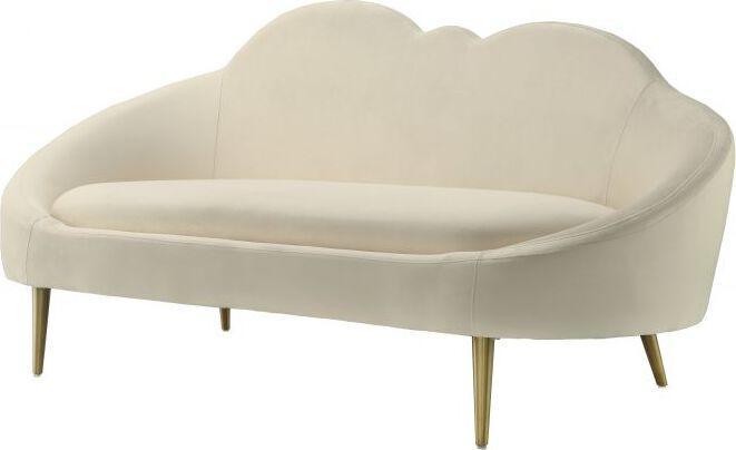 Tov Furniture Loveseats - Cloud Cream Velvet Settee