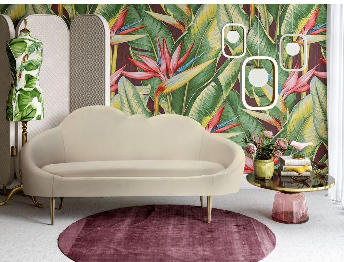 Tov Furniture Loveseats - Cloud Cream Velvet Settee