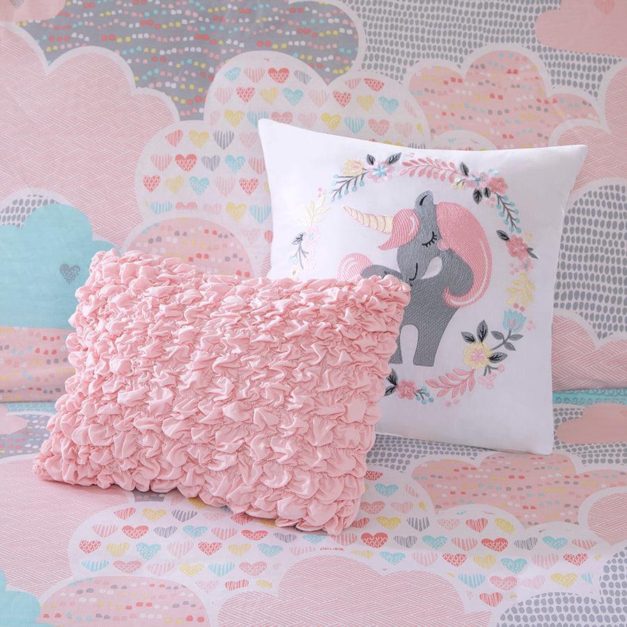 Olliix.com Duvet & Duvet Sets - Cloud Twin Cotton Printed Duvet Cover Set Pink