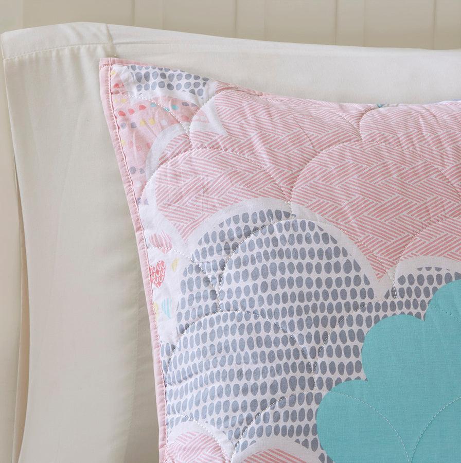 Olliix.com Comforters & Blankets - Cloud Twin Cotton Reversible Coverlet Set Pink