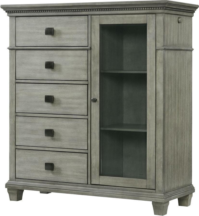 Elements Chest of Drawers - Clovis 5-Drawer Gentlemen's Chest in Grey