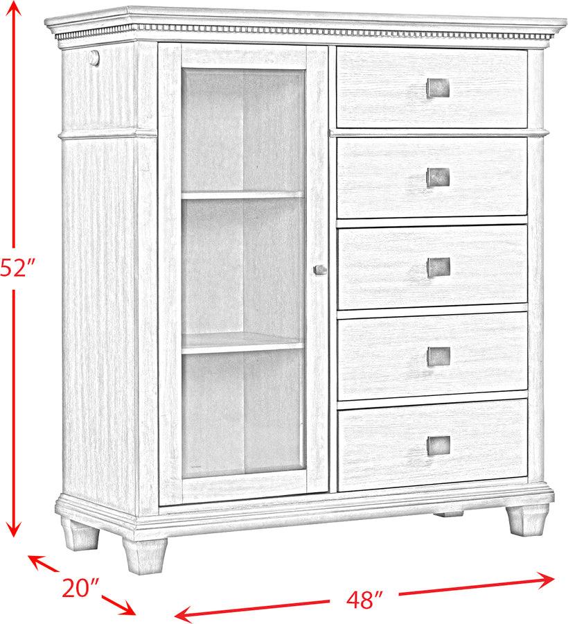 Elements Chest of Drawers - Clovis 5-Drawer Gentlemen's Chest in Grey