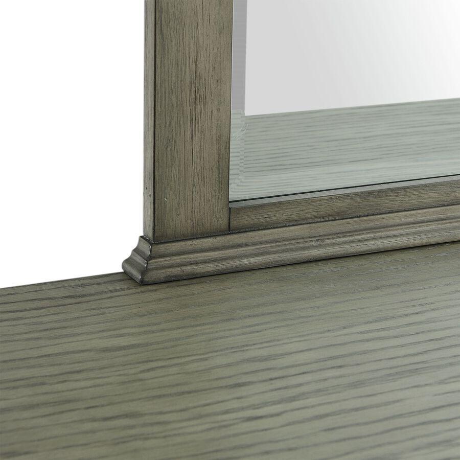Elements Bedroom Sets - Clovis 7-Drawer Dresser & Mirror in Grey
