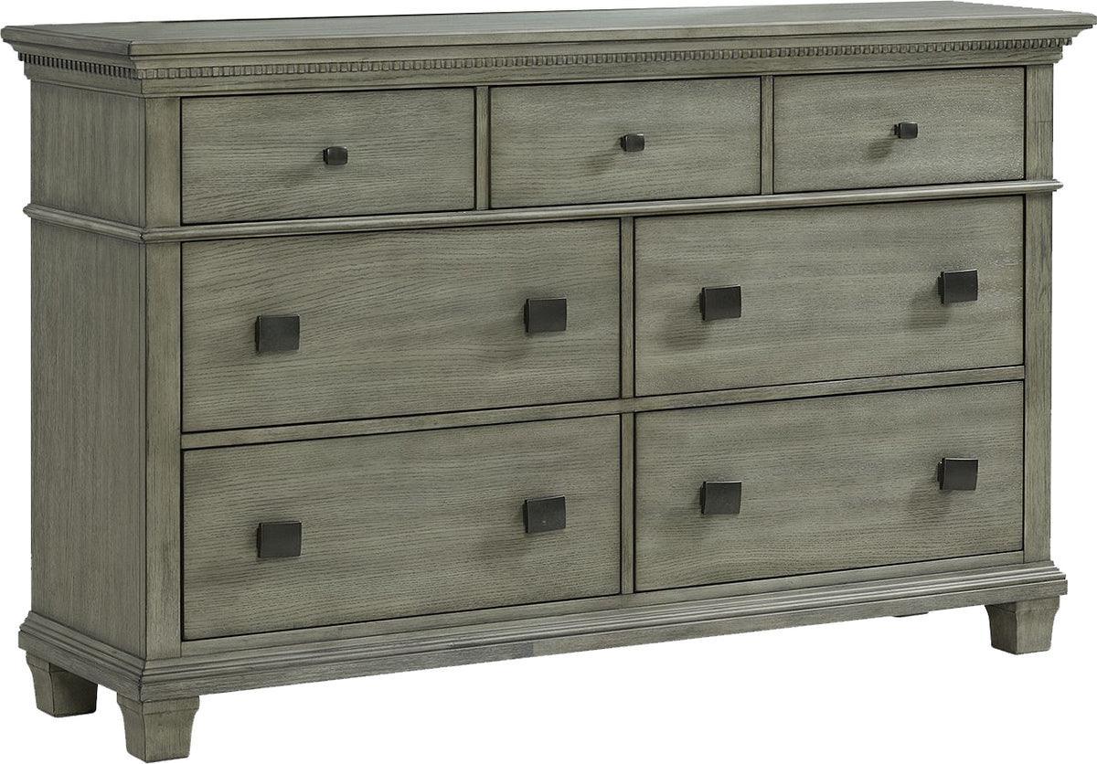 Elements Dressers - Clovis 7-Drawer Dresser in Grey