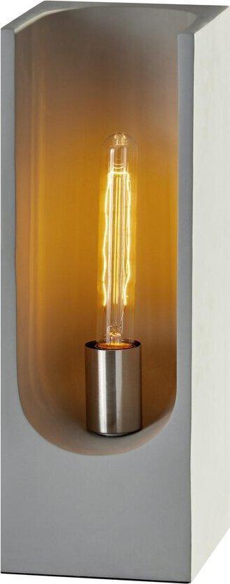 Adesso Table Lamps - Clyde Tall Table Lantern Gray & Brushed Steel