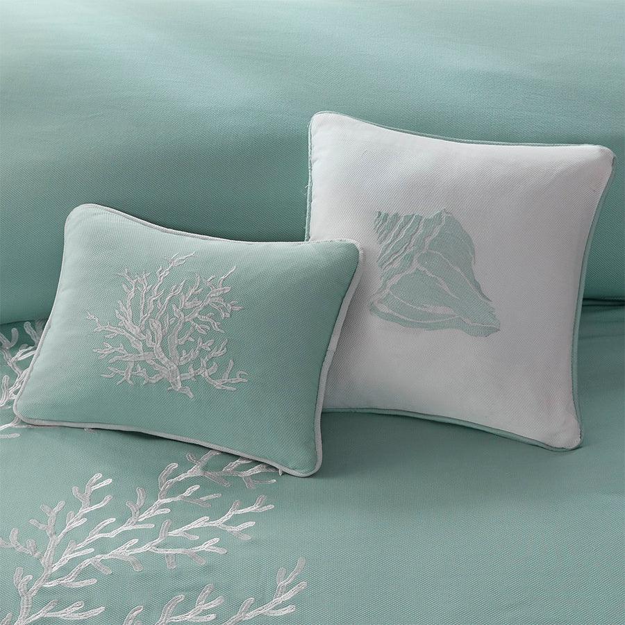 Olliix.com Duvet & Duvet Sets - Coastline Full/Queen Duvet Cover Mini Set Aqua