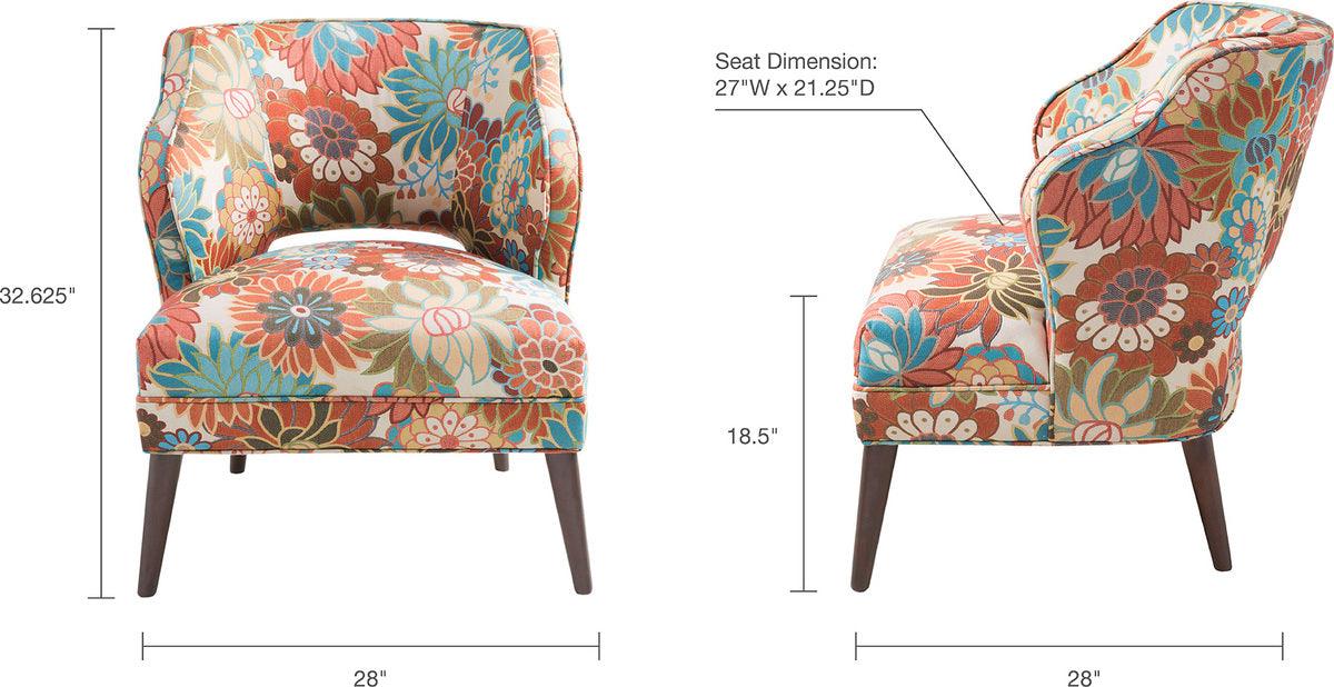 Olliix.com Accent Chairs - Cody Open Back Accent Chair Multicolor