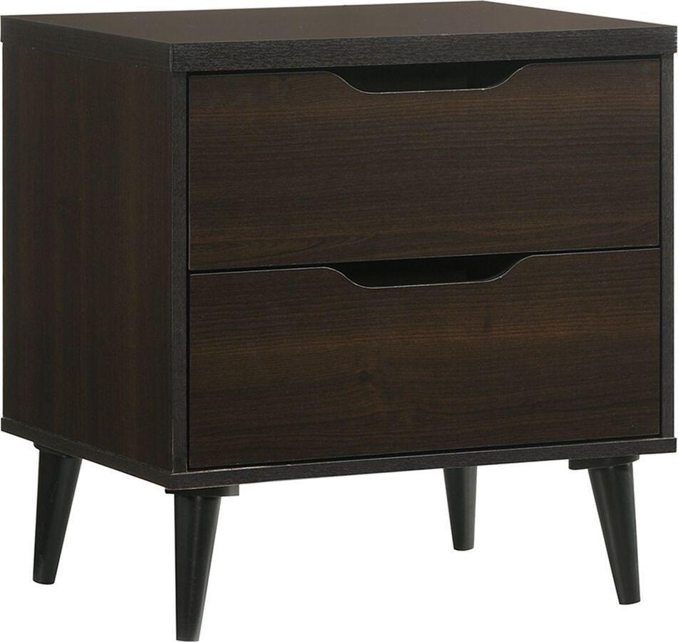 Elements Nightstands & Side Tables - Cohen 2-Drawer Nightstand in Espresso