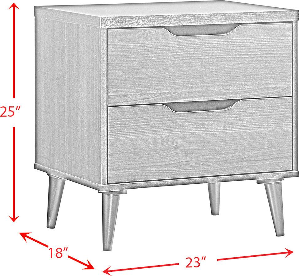 Elements Nightstands & Side Tables - Cohen 2-Drawer Nightstand in Espresso