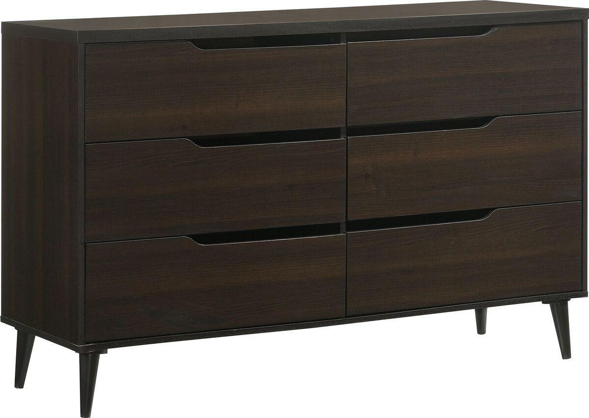 Elements Dressers - Cohen 6-Drawer Dresser in Espresso