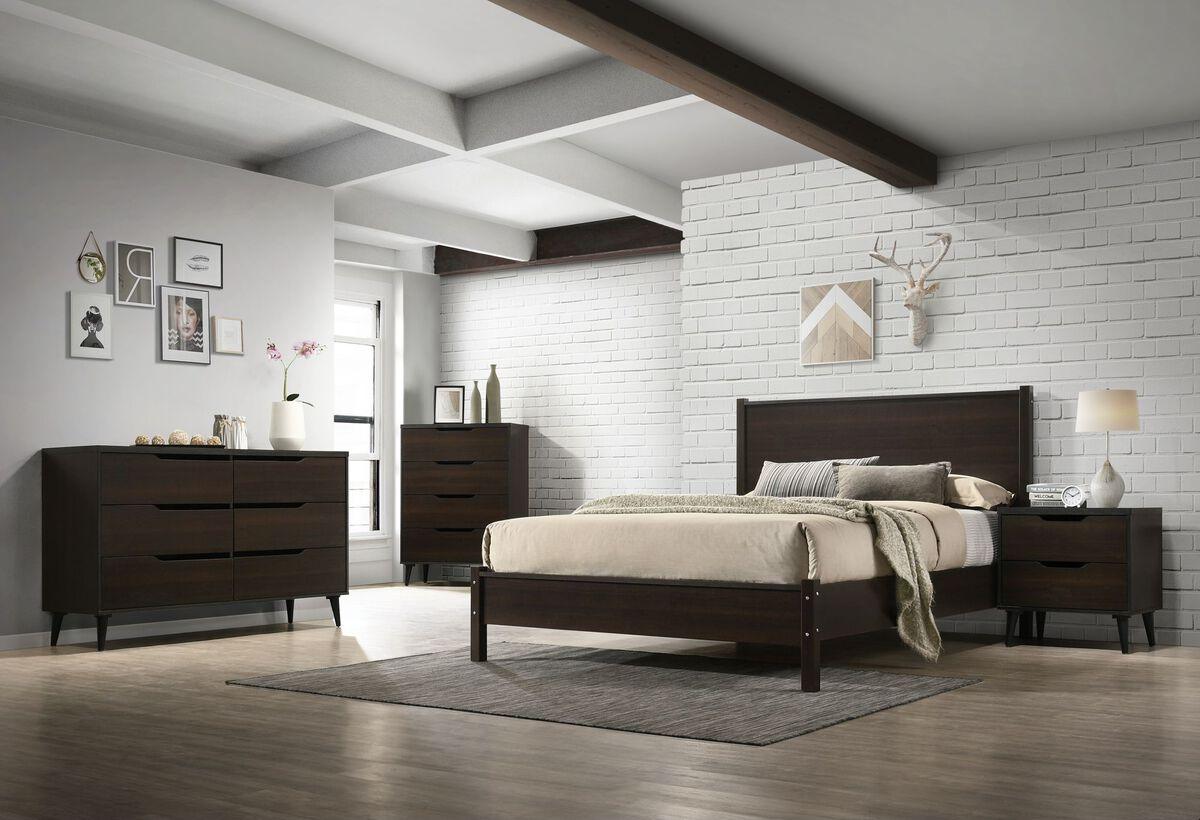 Elements Beds - Cohen Queen Panel Bed in Espresso