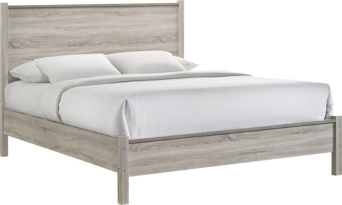 Elements Beds - Cohen Queen Panel Bed in Gray