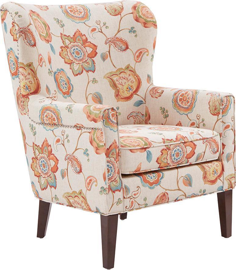 Olliix.com Accent Chairs - Colette Accent Wingback Chair Cream