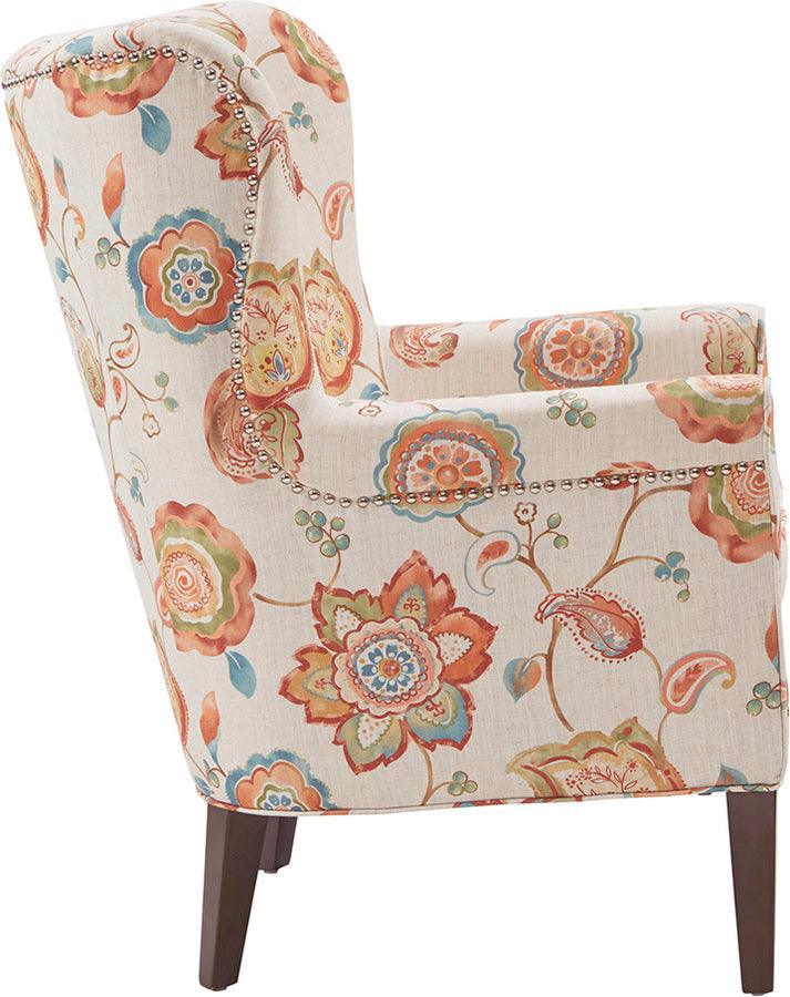 Olliix.com Accent Chairs - Colette Accent Wingback Chair Cream