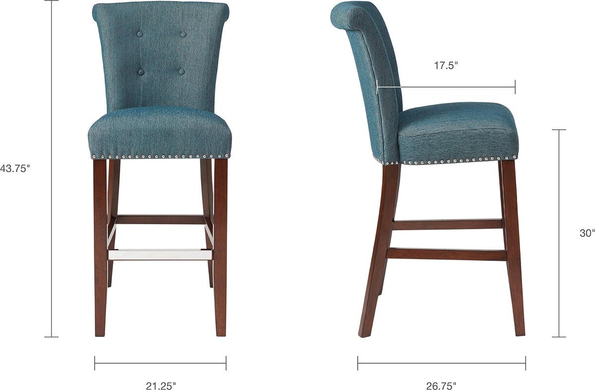 Olliix.com Barstools - Colfax 30-Inch Bar Stool Blue