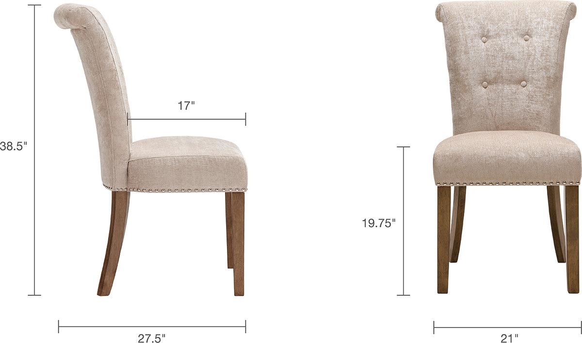 Olliix.com Dining Chairs - Colfax Dining Chair Cream (Set of 2)