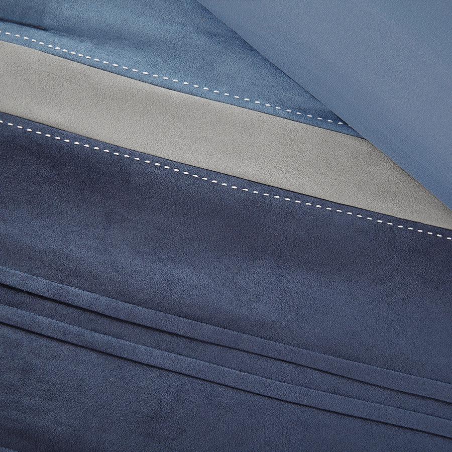 Olliix.com Comforters & Blankets - Collins Casual 7 Piece Comforter Set Navy King