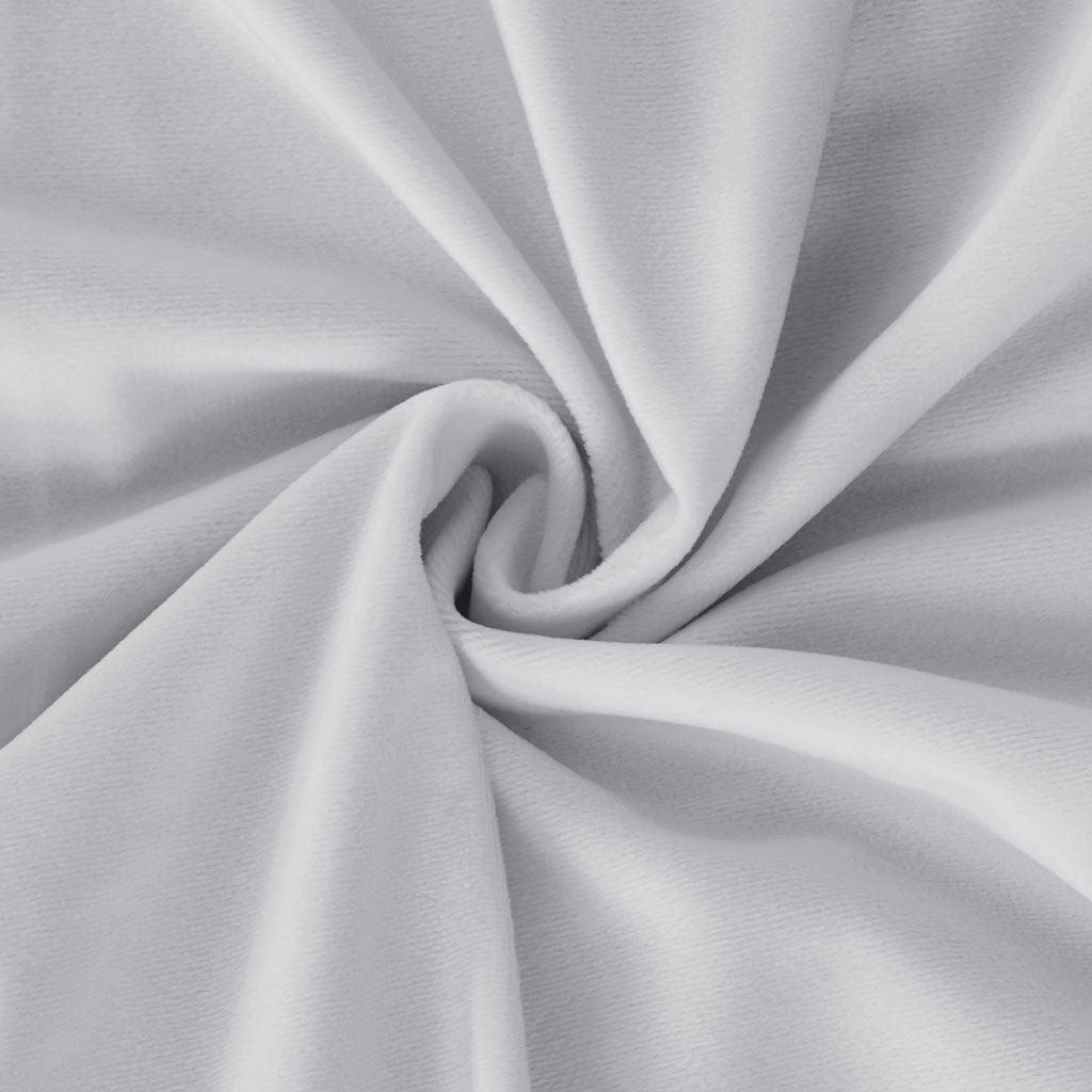 Olliix.com Curtains - Colt 63" Room Darkening Poly Velvet Rod Pocket Back Tab Window Panel Pair Light Gray