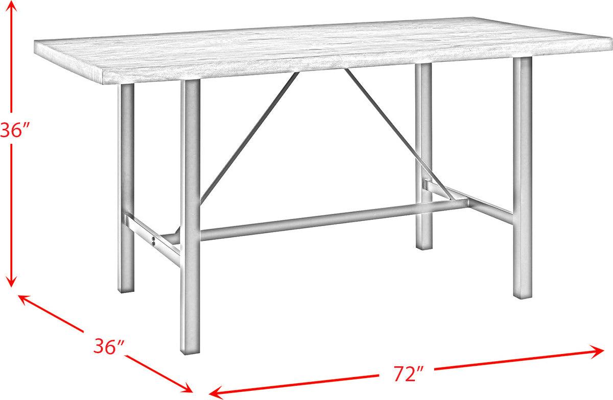 Elements Bar Tables - Colt Rectangular Counter Table in Brown