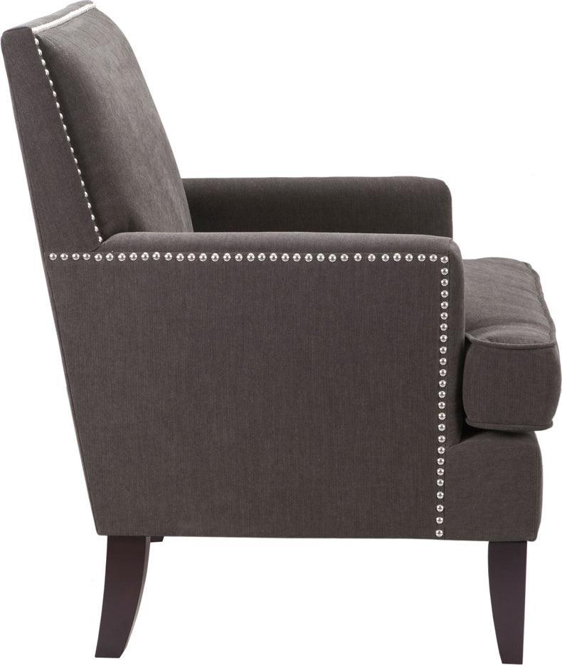 Olliix.com Accent Chairs - Colton Track Arm Club Chair Charcoal